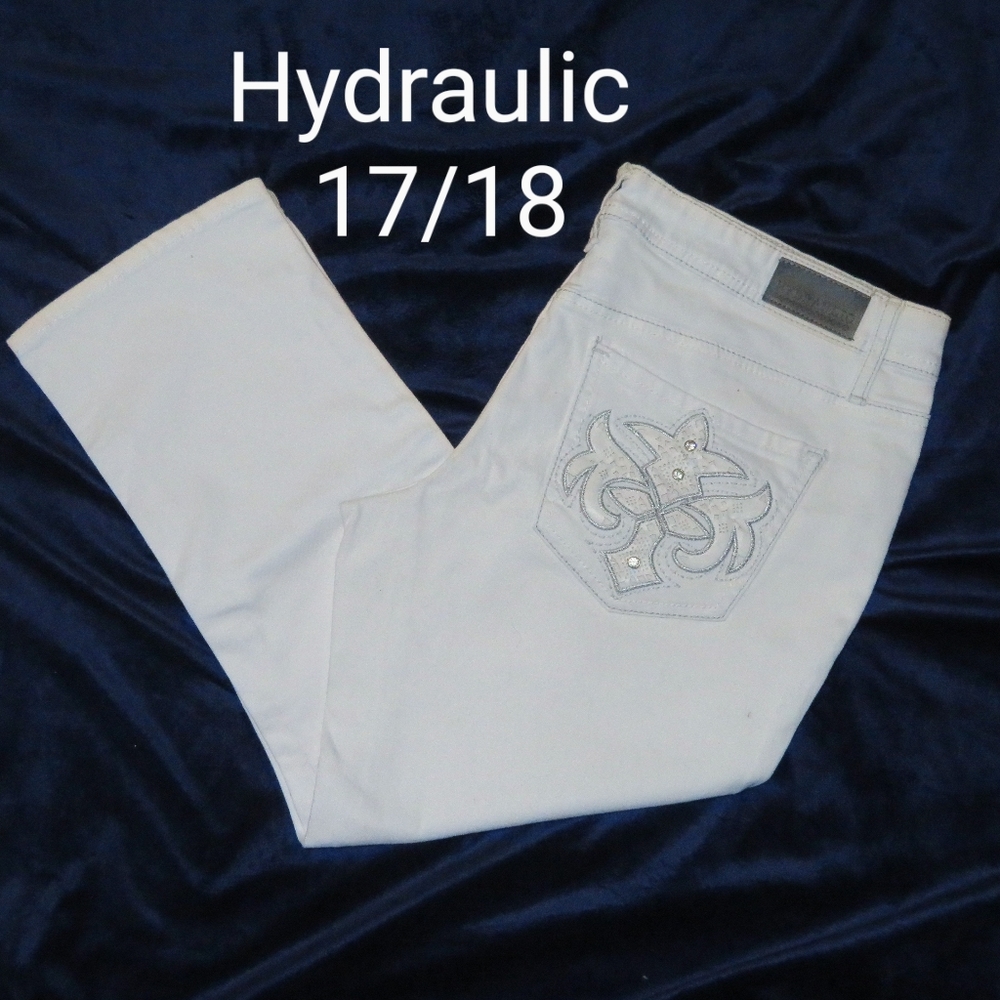 Hydraulic Capri's (Bright White) Size 17/18